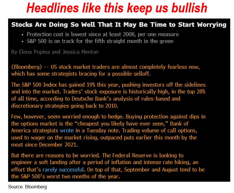 Probabilities suggest August tends to be tough = be wary. But we expect drawdowns to be shallow.