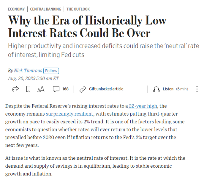 We see this selloff as likely ending at or before Fed Chairs speech at Jackson Hole on 8/25