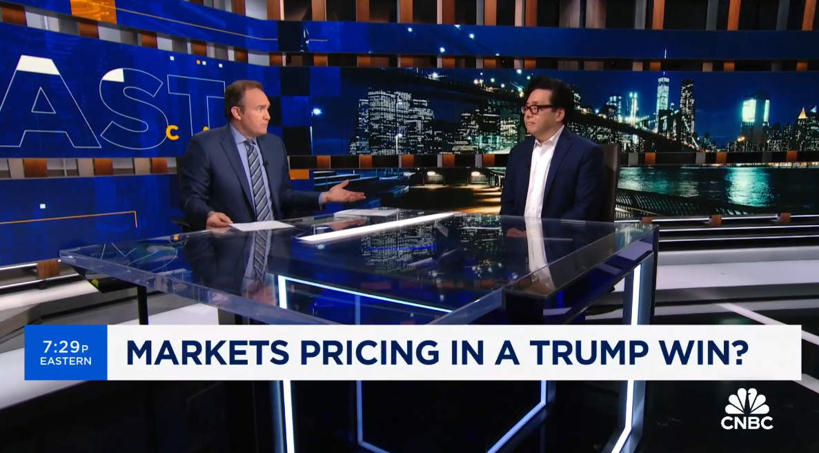 Video: Fundstrat’s Tom Lee discusses if the market is pricing in a Trump win
