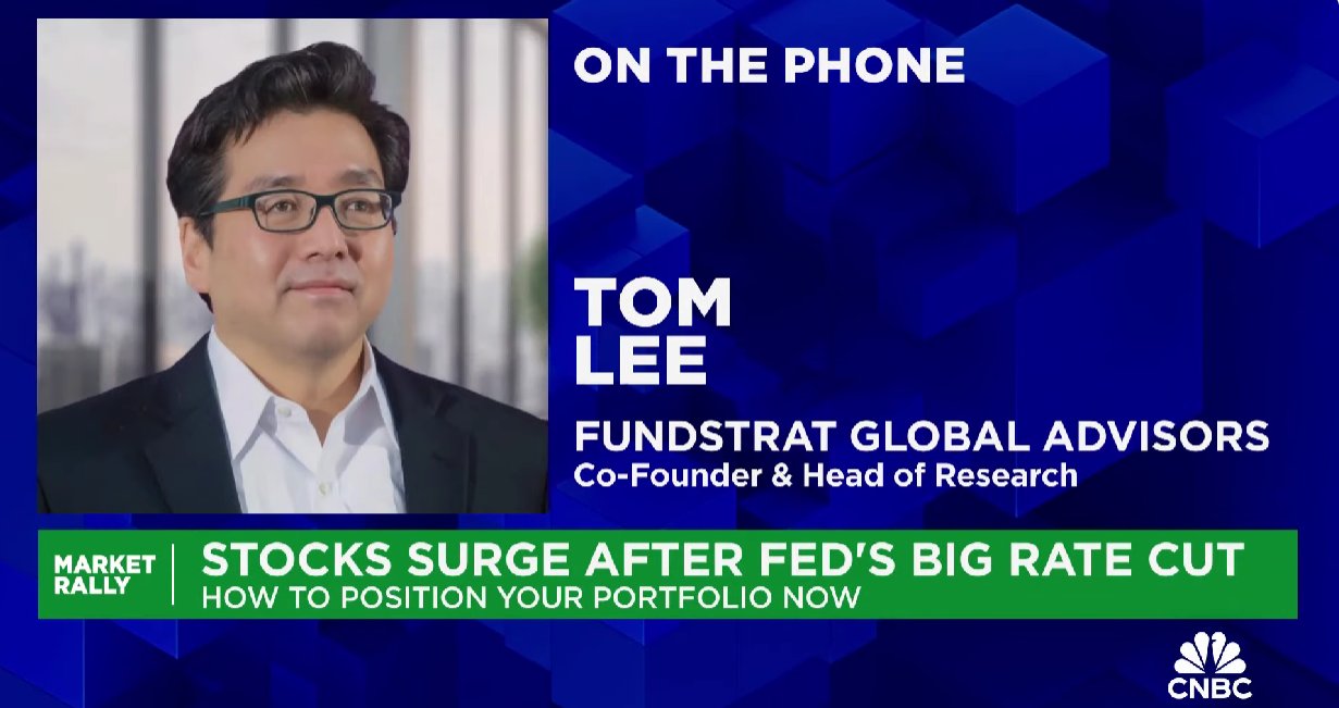 Video: Fundstrat's Tom Lee - Fed cuts set up strong markets next few months but election uncertainty remains